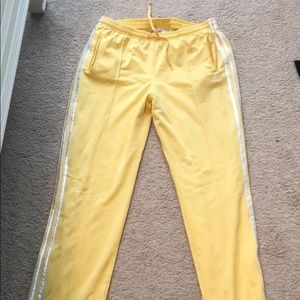 Bright Yellow Adidas Track Pants